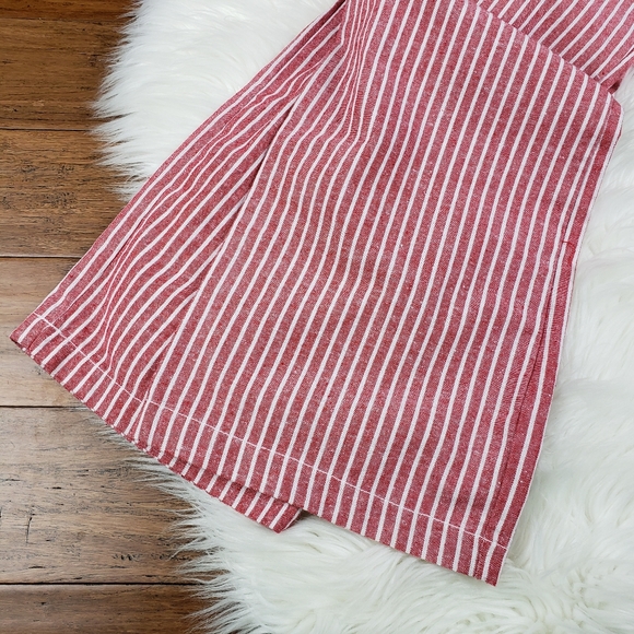 CISONO LINEN high rise wide leg striped pants size Medium - Picture 4 of 12